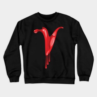 Bloody V letter Crewneck Sweatshirt